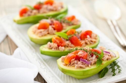Fresh Avocado & Tuna Salad Boats