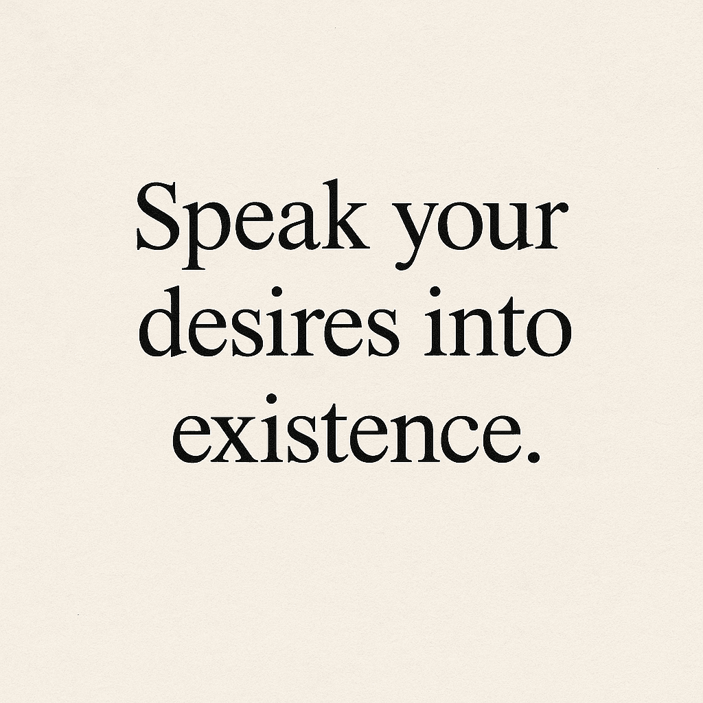 Speak Your Desires Graphic