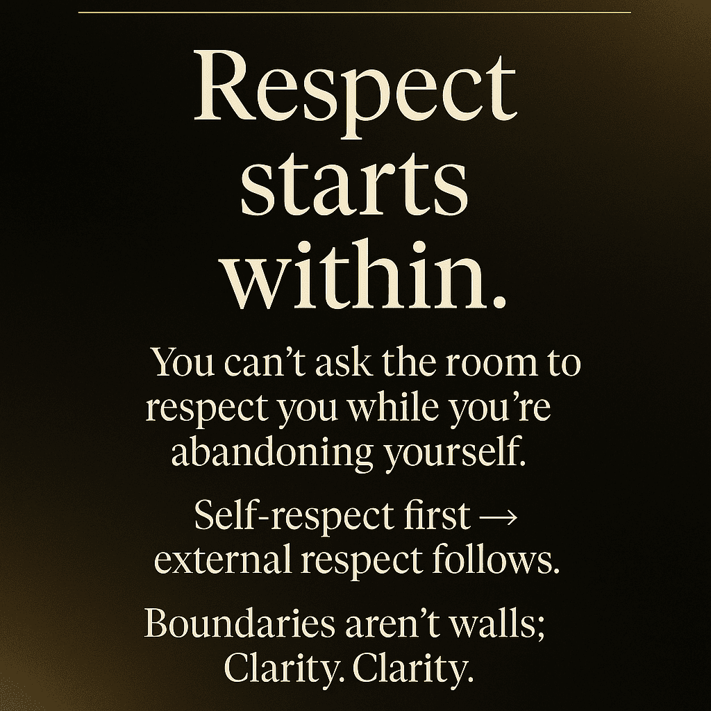 Respect Starts From Within