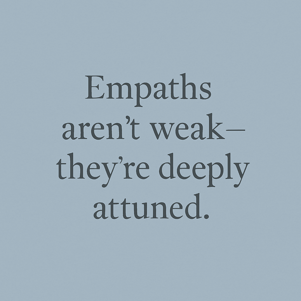 Empaths aren't weak-they're deeply attuned.