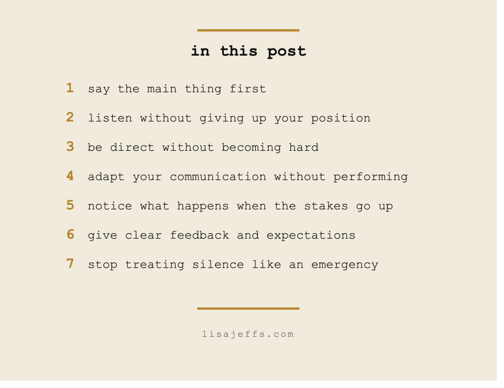 seven ways overview cream bg 1 Leadership Communication Skills: 7 Ways to Speak Clearly Under Pressure